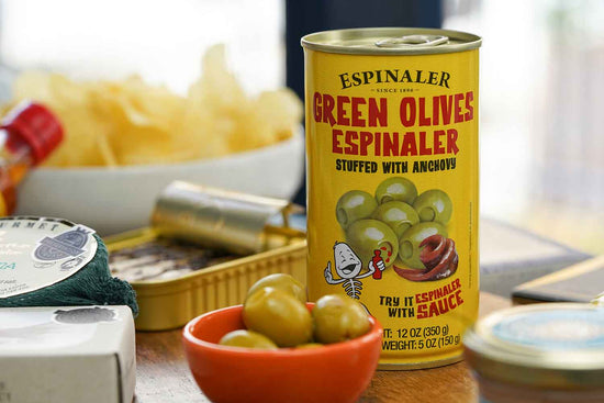 Olives Stuffed with Anchovy, Espinaler, Spain (12oz)