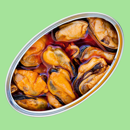 Premium Tinned Shellfish: Mussels, Clams, Oysters, Scallops