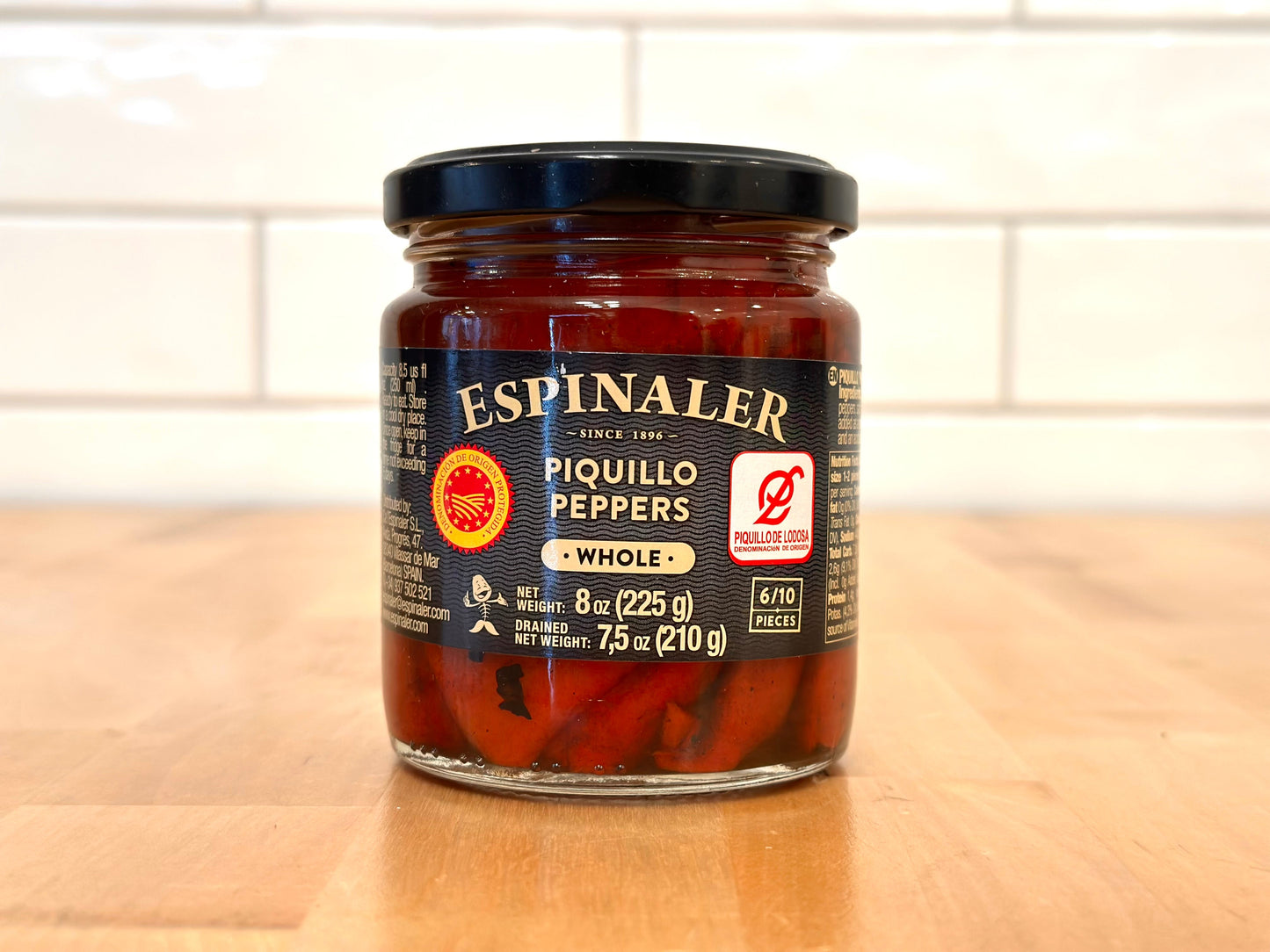 Espinaler Whole Piquillo Peppers Lodosa, Spain (225g)