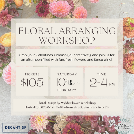 Galentine's Flower Arrangement Class with Wyldeflower Workshop! Sat 2/10/23 2-4pm