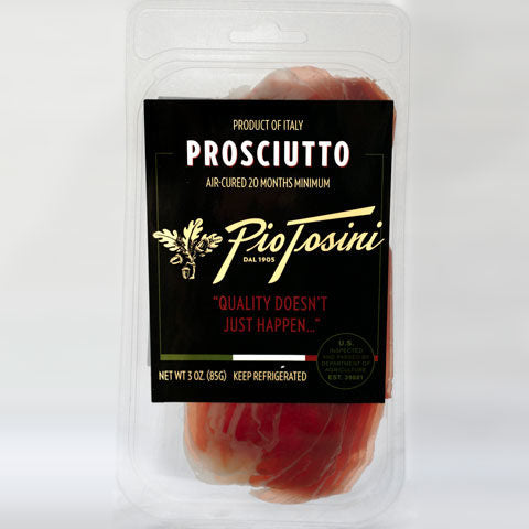 Pio Tosini Prosciutto di Parma, pre-sliced, 3 oz