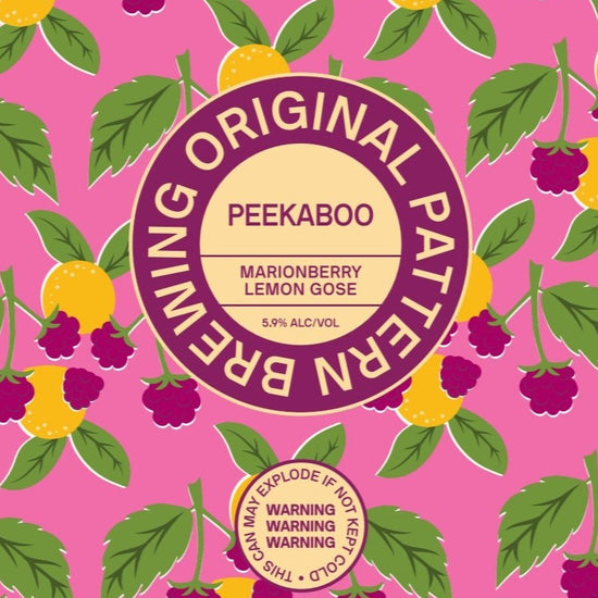 Original Pattern Brewing Co. 'Peekaboo Gose' Sour, Oakland, CA [16oz Can]