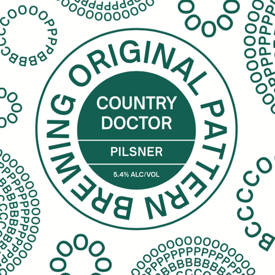 Original Pattern Brewing Co. 'Country Doctor Czech-Style Pilsner', Oakland, CA [16oz Can]