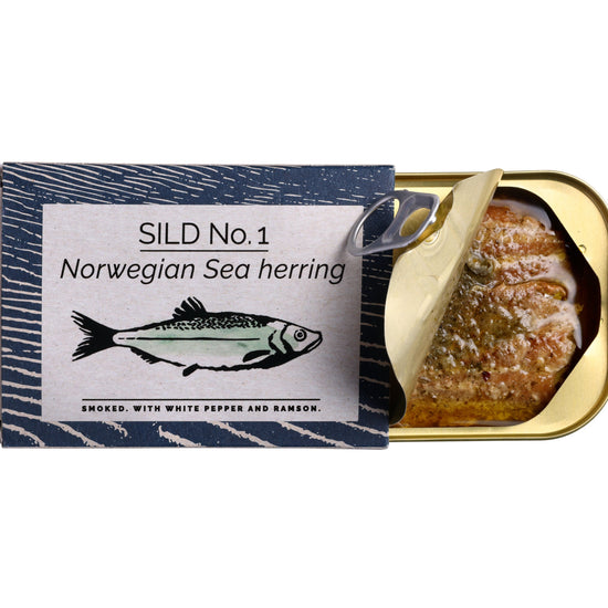 Norwegian Sea Herring Smoked, with White Pepper and Wild Garlic, Fangst, Denmark