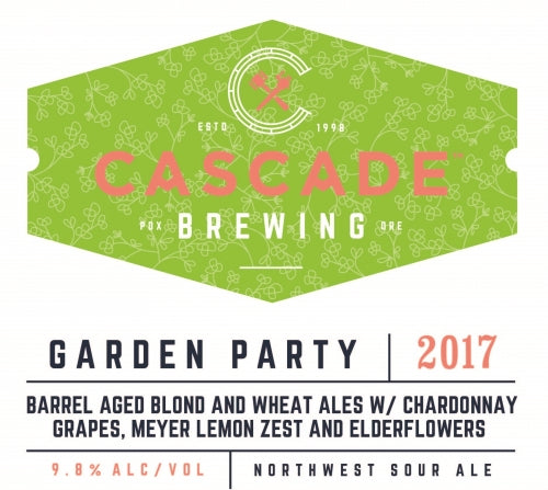 Cascade Brewing 'Garden Party' Barrel Aged Sour Ale, OR 2017  [500ml bottle]