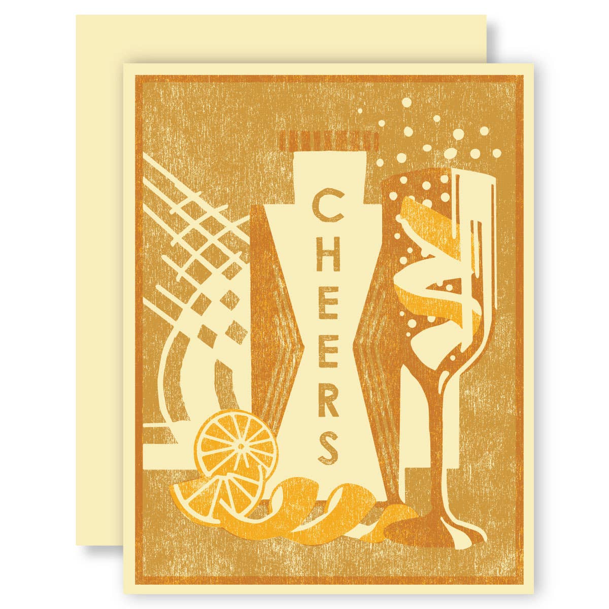 Cheers (French 75) Letterpress Card
