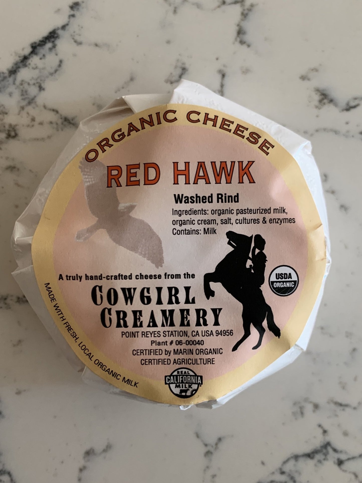 Cowgirl Creamery 'Red Hawk' Cider-Washed Triple Cream, Pt. Ryes, CA (8oz) - DECANTsf