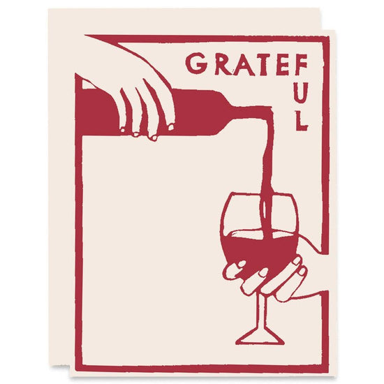 Heartell Press - Grateful Wine Fall Gratitude Card - DECANTsf