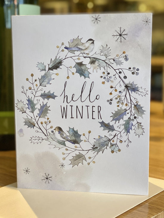 Hello Winter! or Embossed Holiday Card - DECANTsf