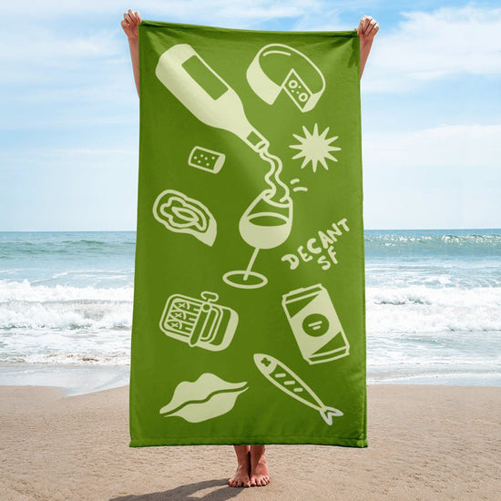 Load image into Gallery viewer, Tinned Fish Summer Beach Towel - DECANTsf
